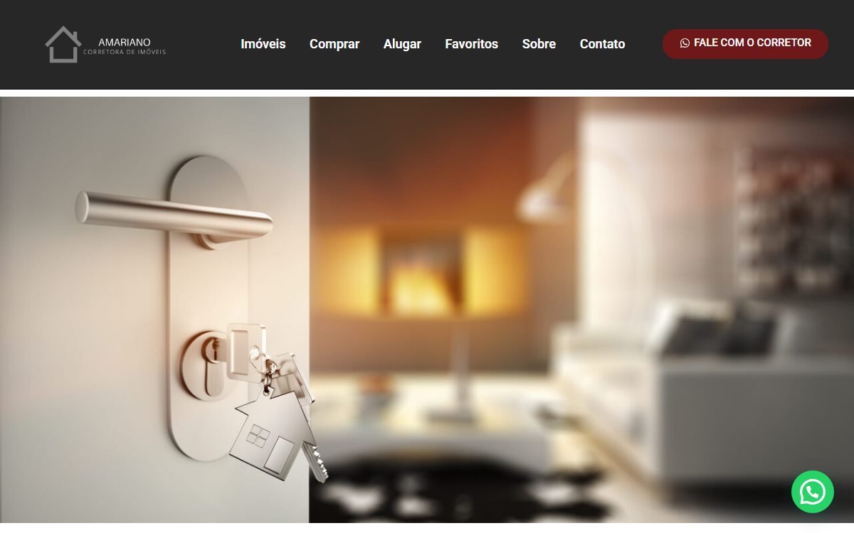 Site AMariano Corretora de Imóveis no computador